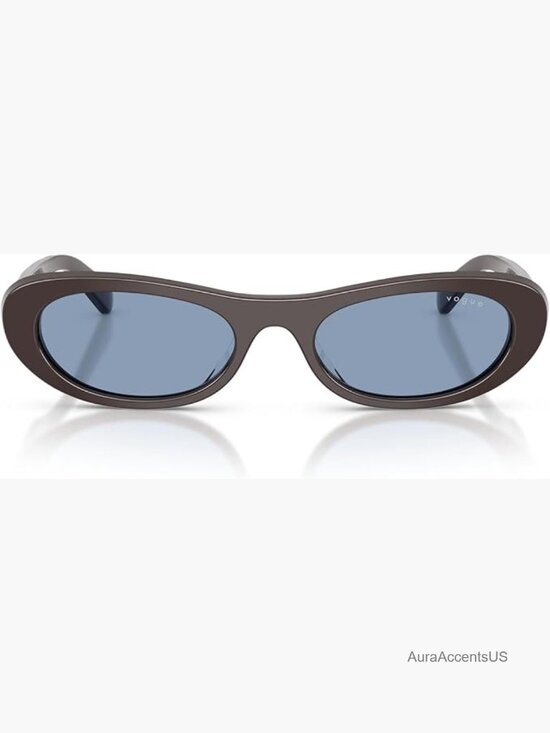 Universal Fit Oval Sunglasses with Light Blue Lenses main image 4